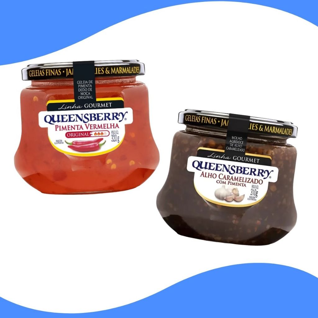 Kit Geleias Gourmet Pimenta Vermelha 320g + Alho Caramelizado 310g Queensberry
