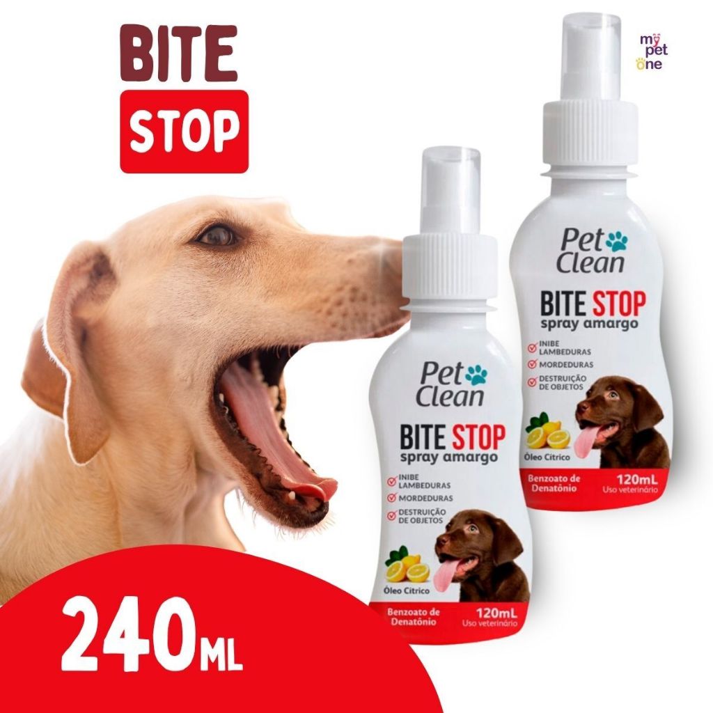 Kit 2 Bite Stop Spray Educador Pet Clean - 120ml
