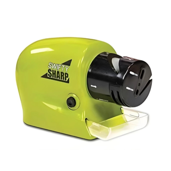 Imagem Afiador de Facas e Tesouras Swifty Sharp - Verde Compacto com Pedra de Amolar Profissional