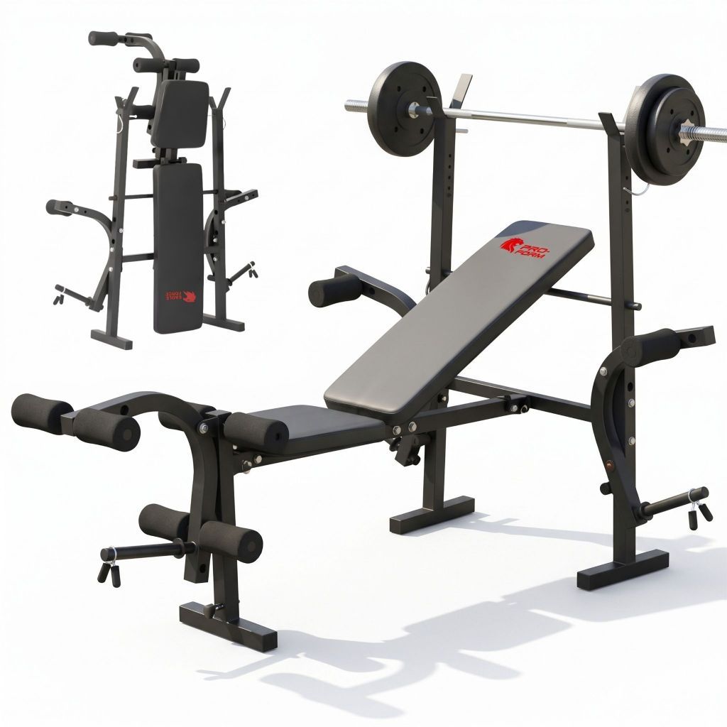 Estação de Musculação Banco de Supino Completa Academia em Casa Fitness