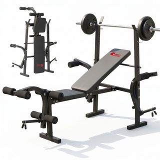 Estação de Musculação Banco de Supino Completa Academia em Casa Fitness