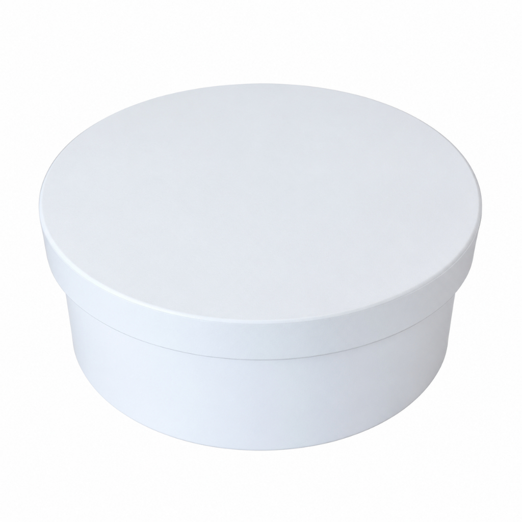 Caixa em MDF 25x10 Redonda Pintada Branca Decorativa Artesanato Convite Padrinhos Presente Organizadora