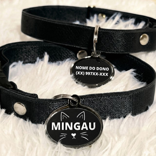 Coleira Para Gato Com Nome e Telefone Gravação Grátis Personalizada