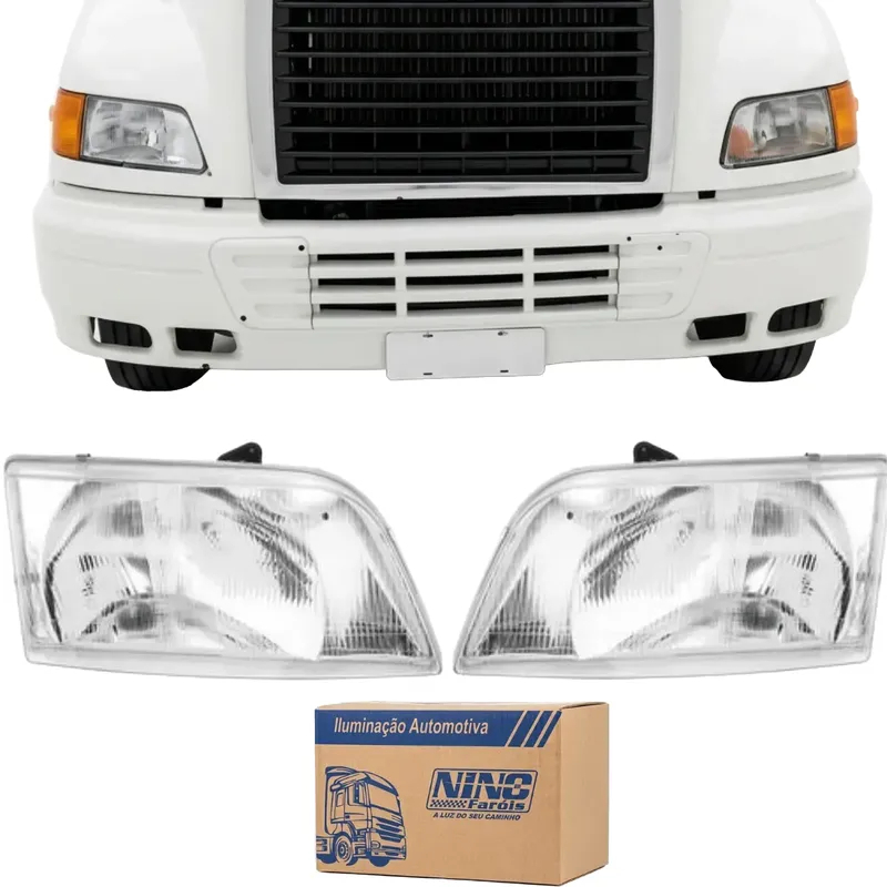 Farol Dianteiro Principal Nino Caminhões Volvo NH12 Bicudo N 12 E Nh 12 Modelos De 1999 Até 2004