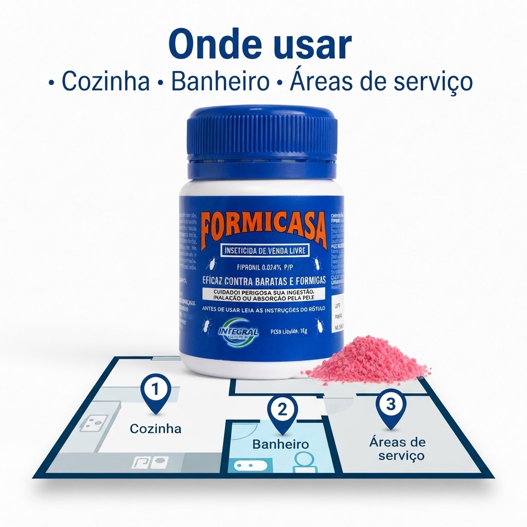 Kit em Pó Mata Baratas e Formigas Doceiras Efeito Dominó Elimina no Ninho Todo Em 72H - Formicasa 10g — imagem 2 de 2