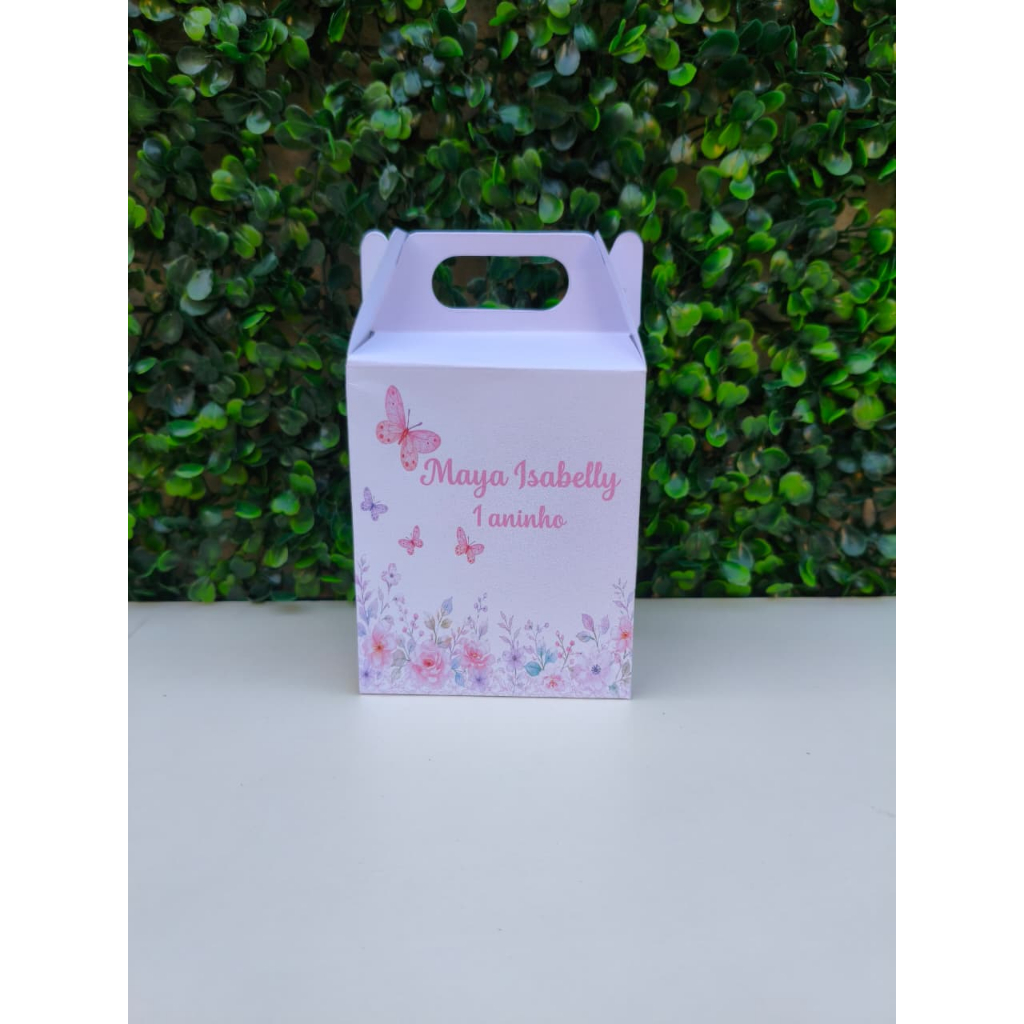 20 Caixas Maleta JARDIM ENCANTADO BORBOLETA Personalizada Lembrancinhas de Aniversário Kit Festa — imagem 2 de 2