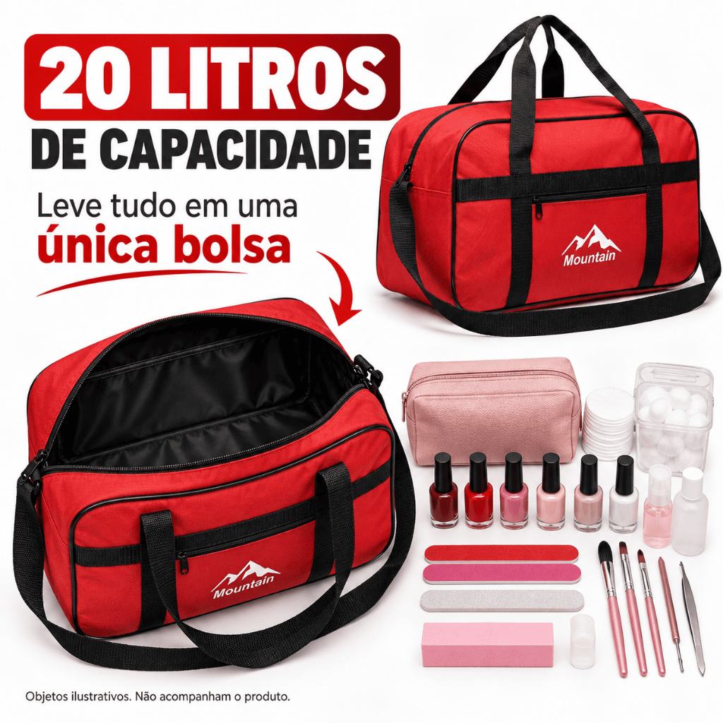 Bolsa Maleta Manicure e Maquiagem Grande Resistente