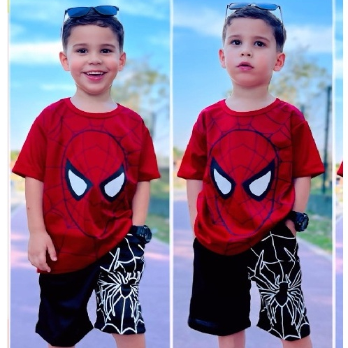 CONJUNTO INFANTIL JUVENIL DE VERÃO E INVERNO MENINO BATMAN HULK MICKEY BATMAN HOMEM ARANHA SONIC  - 2 a 14 ANOS CAMPANHA