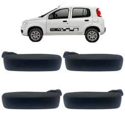 Kit 4 Maçaneta Gatilho Puxador Externo Porta Uno G2 Vivace Way 2010 2011 2012 2013 2014 2015 2016 2017