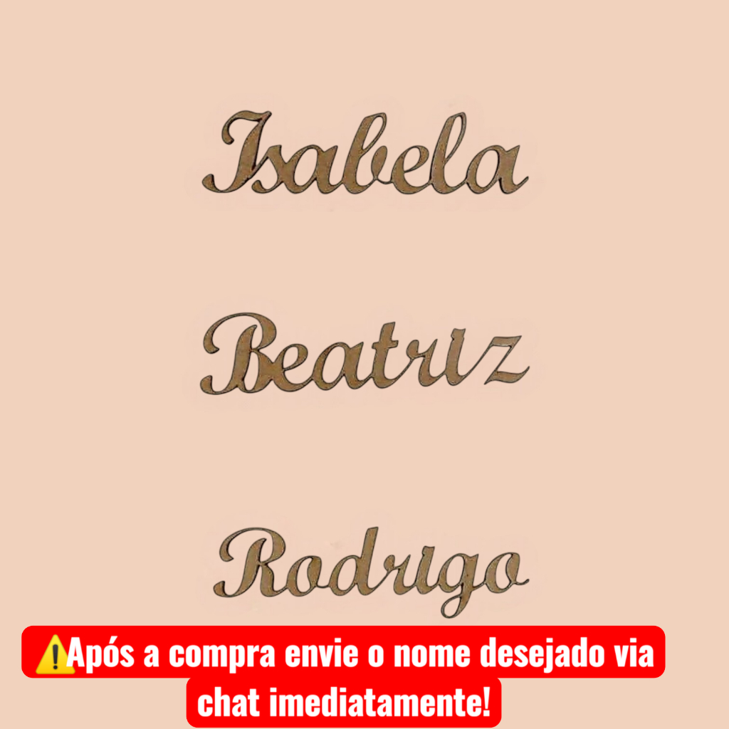 NOME EM MDF PERSONALIZADO
