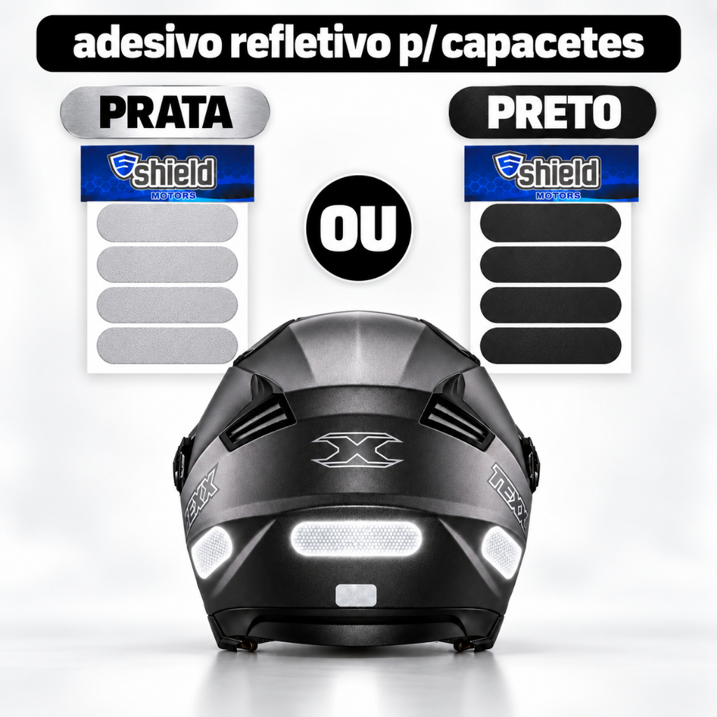 Adesivo Refletivo para Capacete Moto