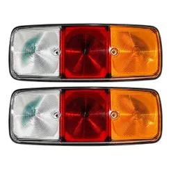 Par Lanterna Traseira Tricolor Compatível MB 1113 1313 1513 Caminhão Completa Sinaleira Esquerda Direita