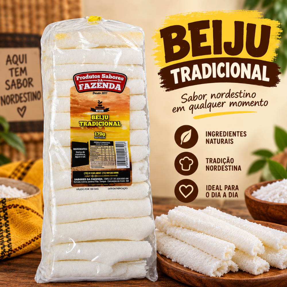 Beiju Canoinha Sabores da Fazenda 170G