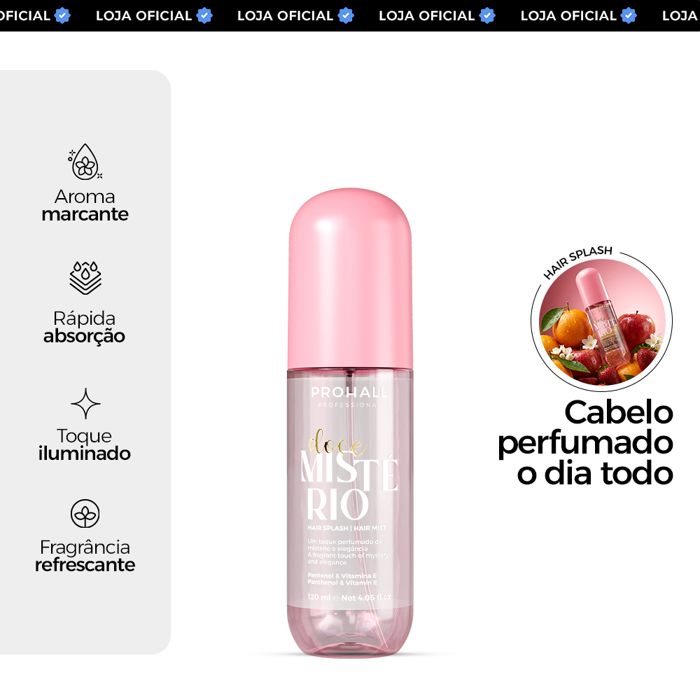 Hair Splash Doce Mistério – Perfume Capilar Envolvente