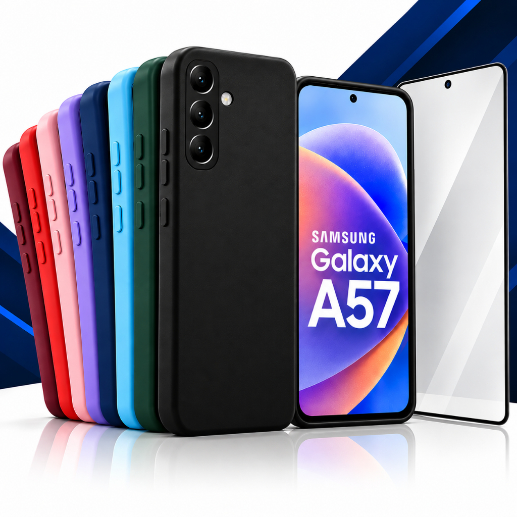 Capa Capinha Anti Shock Aveludada + Película Para Samsung Galaxy A57 A57 5G