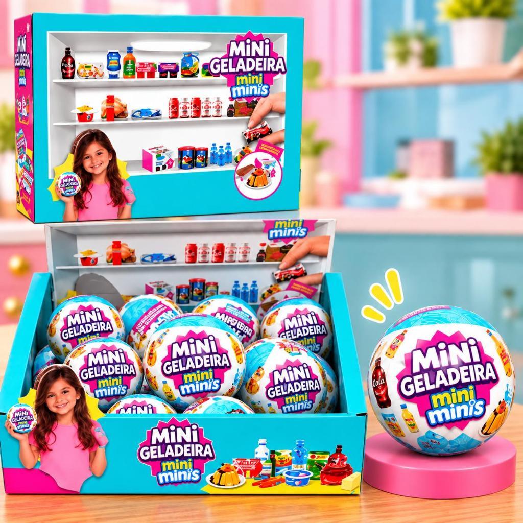 Mini Brands -  Minis Bola Surpresa Colecionável - Miniatura De Produtos De Supermercado.