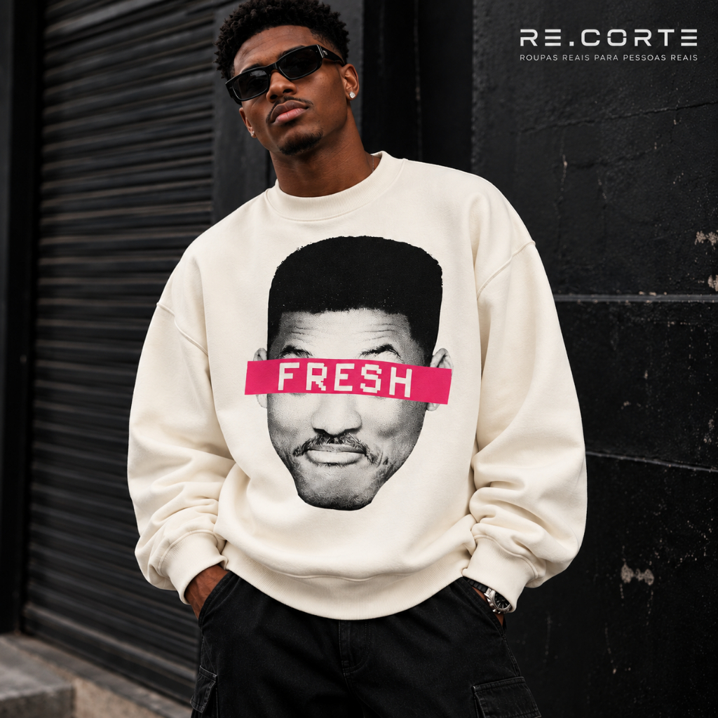 Moletom Careca Flanelado Estampado Will Smith Unissex | Masculino e Feminino | Blusa Quente Confortável Streetwear
