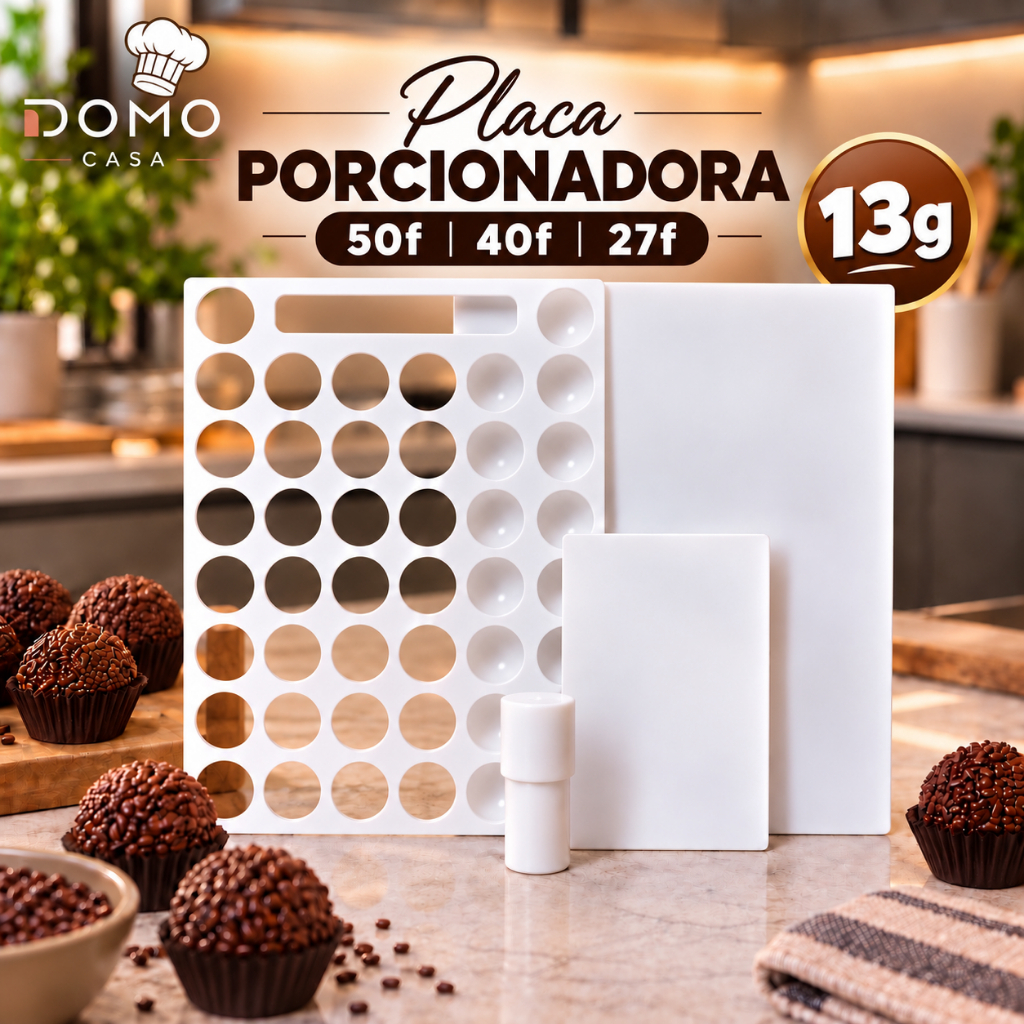 Placa Porcionadora Doces Dosadora 13G Brigadeiro Beijinho Confeitaria 50F 40F 27F