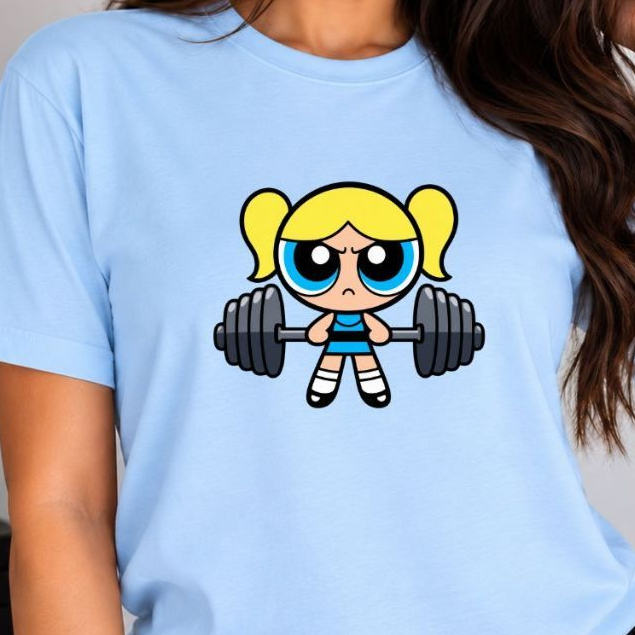 Camiseta Fitness Feminina MENINAS SUPER PODEROSA – Algodão Premium Estampada Lindinha