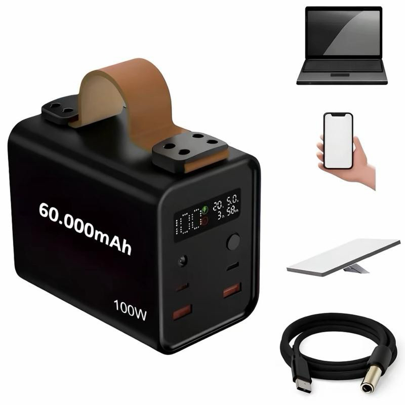 Carregador Portátil Power Bank Starlink Mini 60000mAh IMENSO Rápido Premium Recarregável Multi Função De Alta Potência