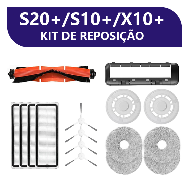 Kit de Peças de Reposição para Robô Aspirador Xiaomi | Compatível com S20+, S10+ e X10+