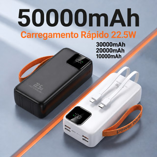 Carregador Portátil grande 50000mah/30000mah/20000mah/10000mah Turbo 22,5W PD carregament…