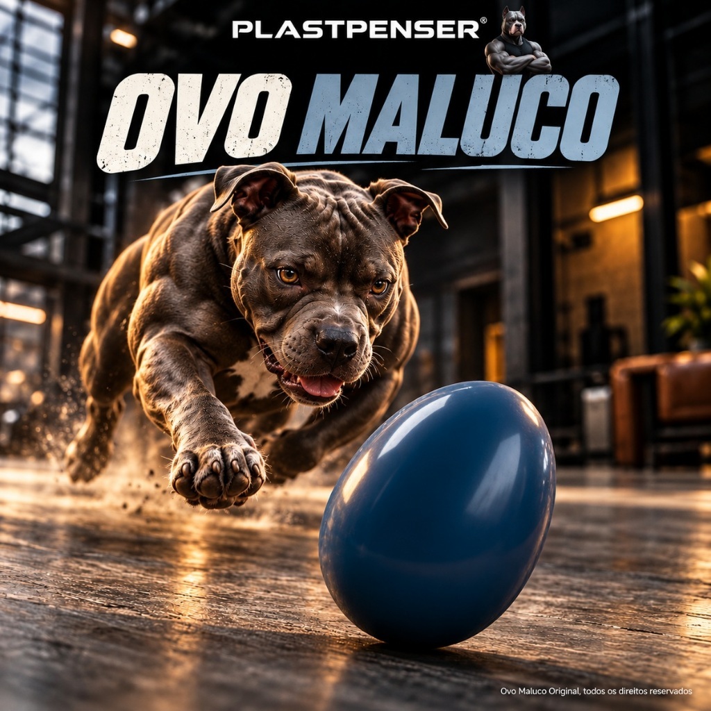 Brinquedo Mordedor para Cachorro Ovo Maluco Pet Interativo Resistente Antiestresse