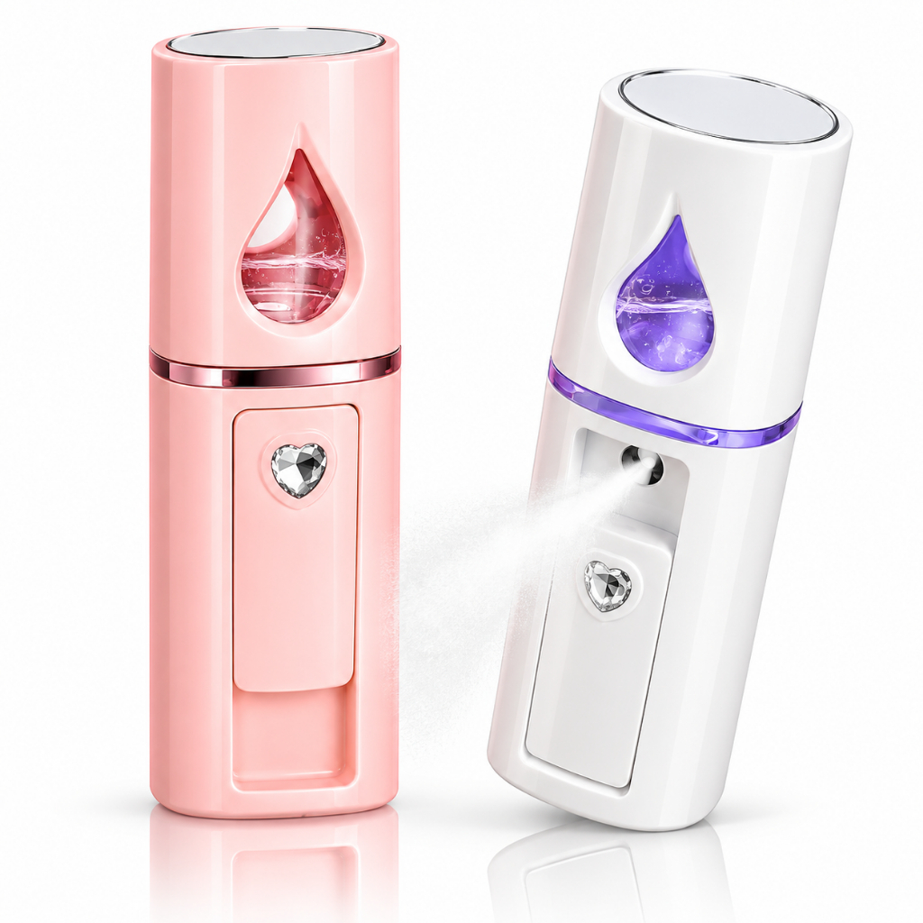 Umidificador Nano Mister Spray Vaporiza Atomizador Hidrata Facial Rosto E Cilios Usb Recarregável