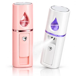 Umidificador Nano Mister Spray Vaporiza Atomizador Hidrata Facial Rosto E Cilios Usb Recarregável