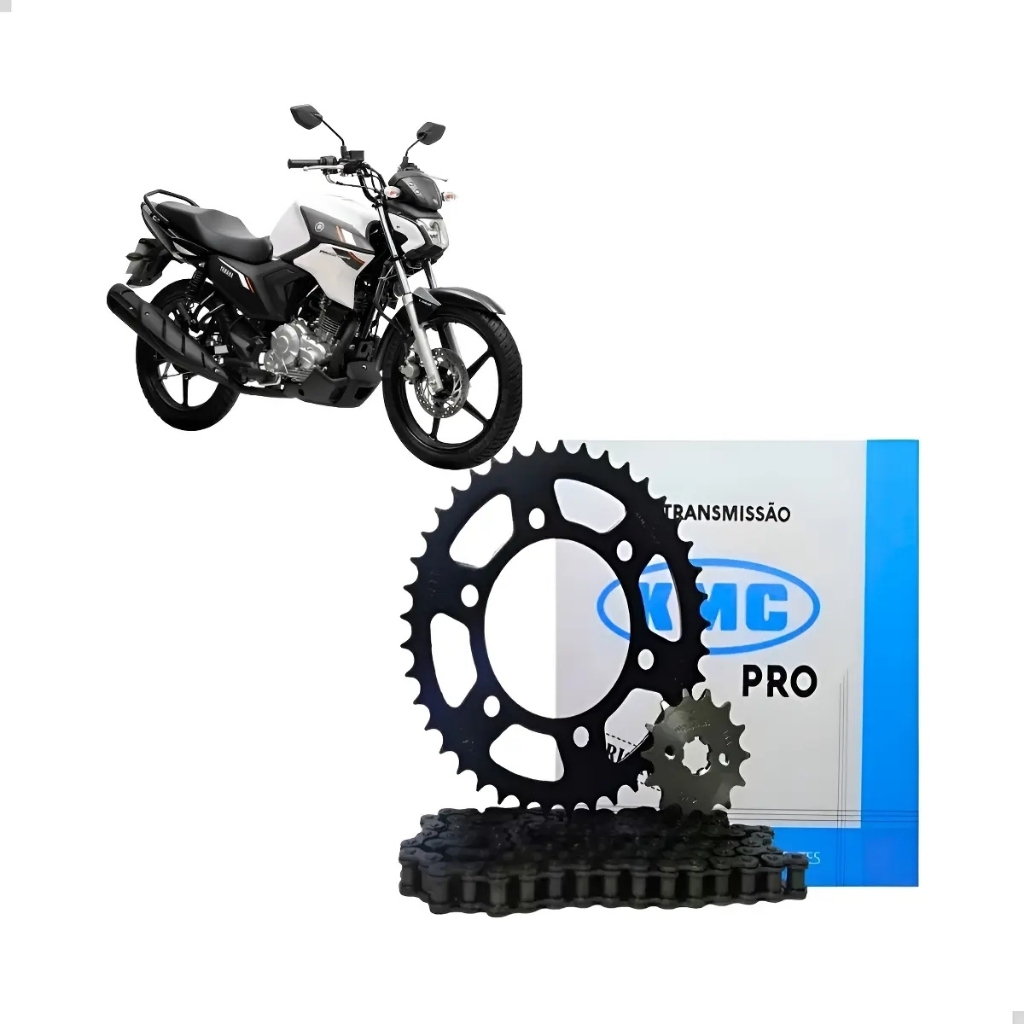 Kit Relação Transmissão Yamaha Fazer 150 Factor 150 2014 a 2024
