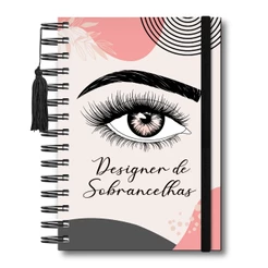 Planejador de Horario Designer de Sobrancelhas Caderno Agenda Design 365 Dias 30 em 30 Minutos Olhos