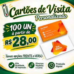 Cartões de Visita / Fidelidade/PERSONALIZADO
