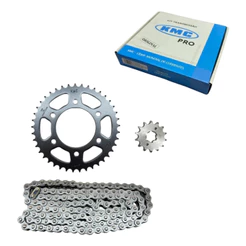 Kit Relação Transmissão Andamento Tração Yamaha Fazer e Factor 150 2014 até 2024 Original KMC pro