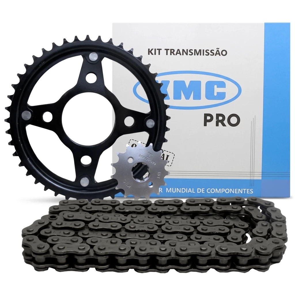 Kit Relação Transmissão CG Titan Fan 150 2004 2005 2006 2007 2008 2009 2010 2011 2012 2013 2014 2015