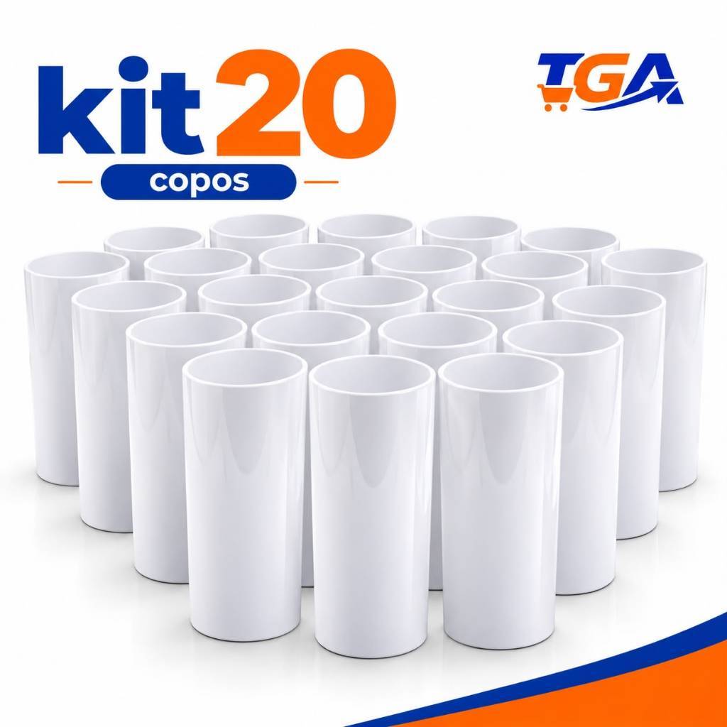 COPO LONG DRINK BRANCO 300 ml - caixa c/ 20 copos