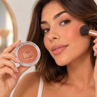 SKIN BLUSH BELLE ANGEL BLUSH FEMININO BLUSH COMPACTO PIGMENTADO BLUSH PARA O ROSTO MAQUIAGEM FEMININA EFEITO SAUDÁVEL