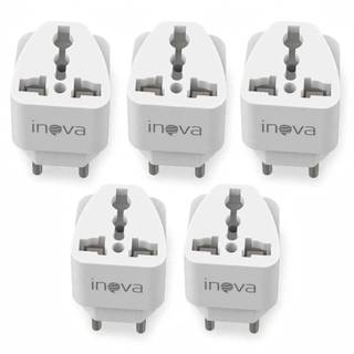 Kit 5 Adaptador Tomada Universal Padrão Europeu Uk Para Brasil