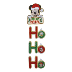 Feliz Natal Da Disney Mickey Ho Ho Ho Pendente Para Porta