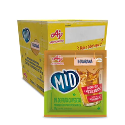 Kit Refresco em Pó MID® Guaraná 15x20g - Ideal para Lanches, Festas e Churrascos