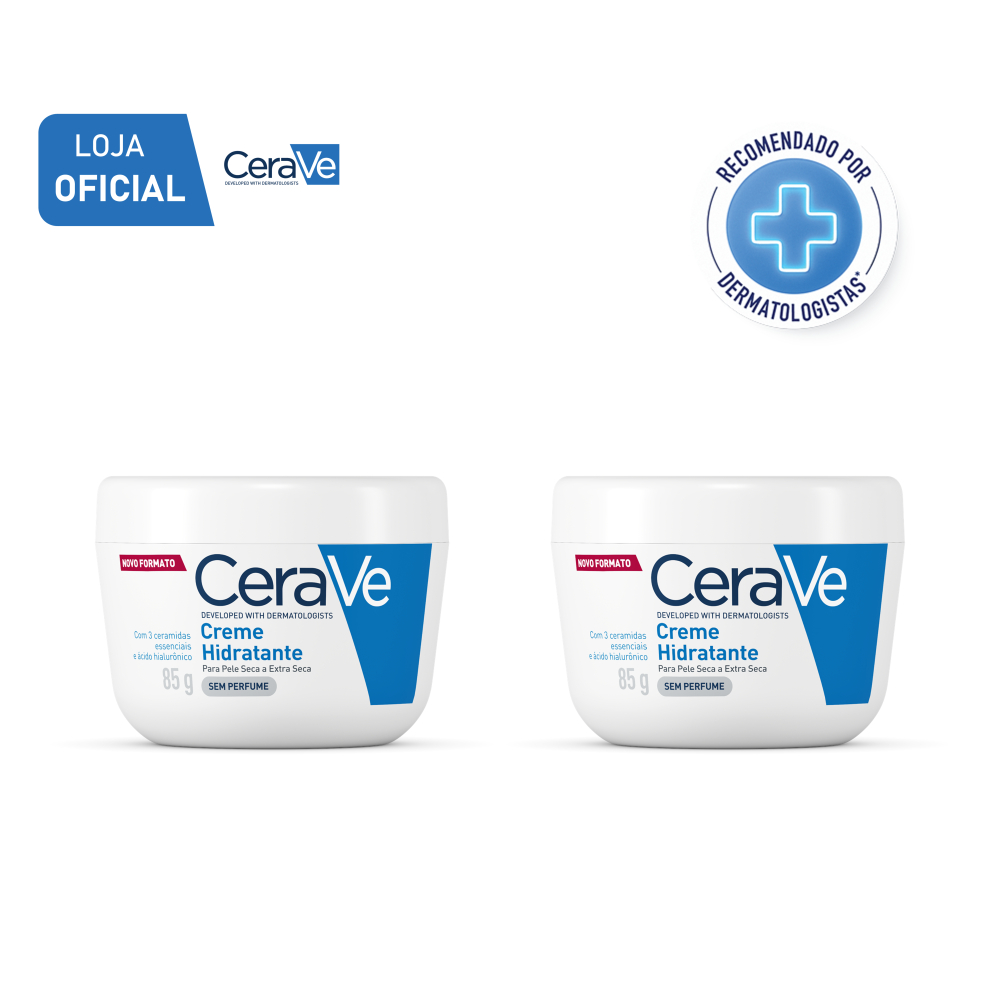 Kit Cerave Creme Hidratante Corporal 2x Para pele seca e extra seca