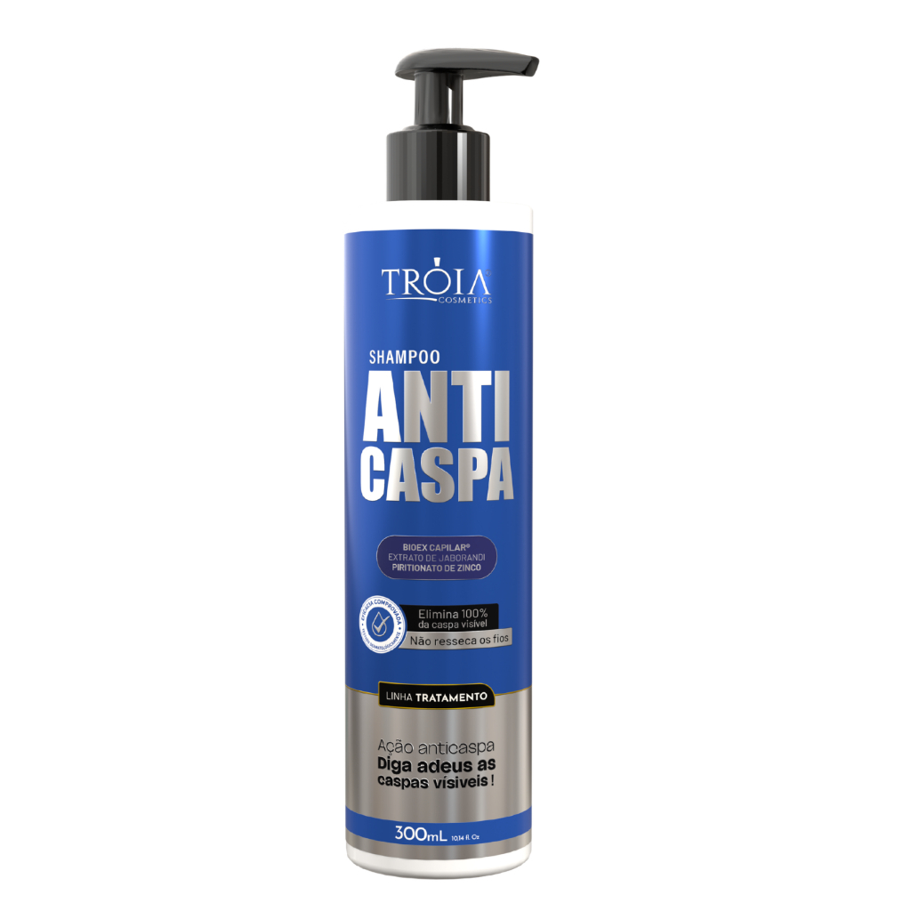 Shampoo Anticaspa Profissional Troia Hair Dermatite Seborreica 300ml Psoríase
