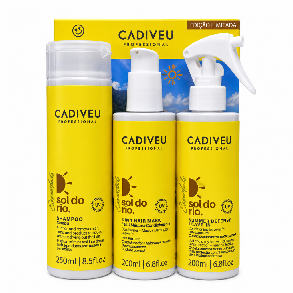Cadiveu Professional KIT de Limpeza e Cuidados SOL DO RIO 3 Produtos