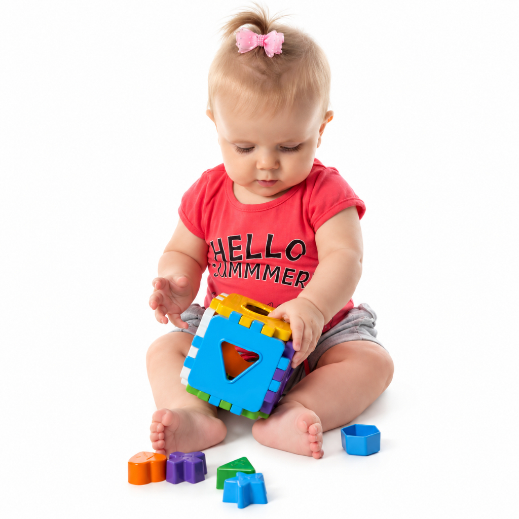 Cubo Educativo Baby Didático com 6 Peças de Montar e Encaixar Crianças 1 ano - INMETRO - QUEEN SHOP · foto 2