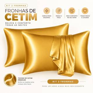 Kit 2 Fronhas de Cetim Anti Frizz ( 2 Unidades )