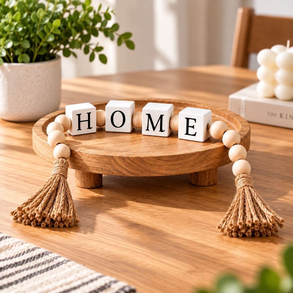 Colar Decorativo de Mesa Contas Home com Franja Boho 3 Modelos Sala Aparador Estante ENVIO IMEDIATO