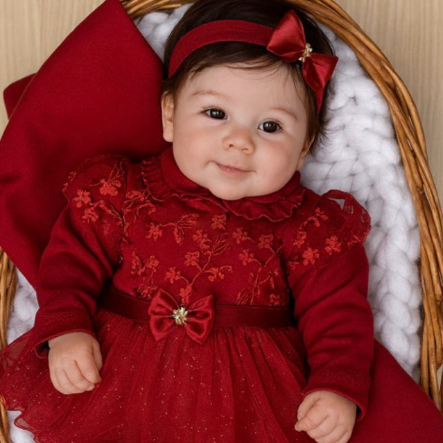 Saída de maternidade vermelha Olivia · foto 2