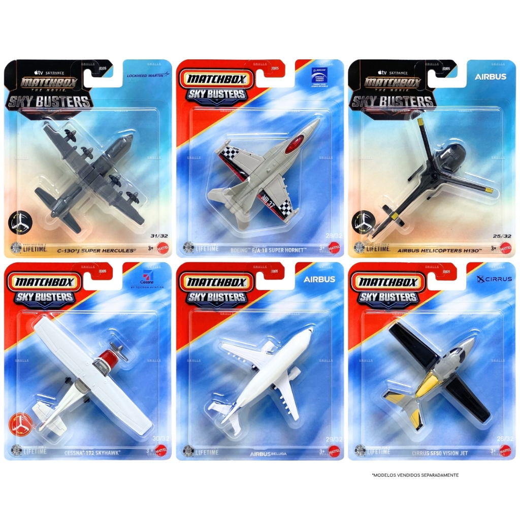 Matchbox Sky Busters - Aeronave à Escolha - Peças em Metal