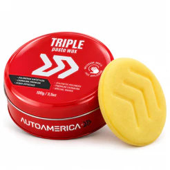 Cera de Carnaúba Cristalizadora Triple Paste Wax Autoamerica 100g – Brilho Profundo Efeito Molhado, Alta Proteção