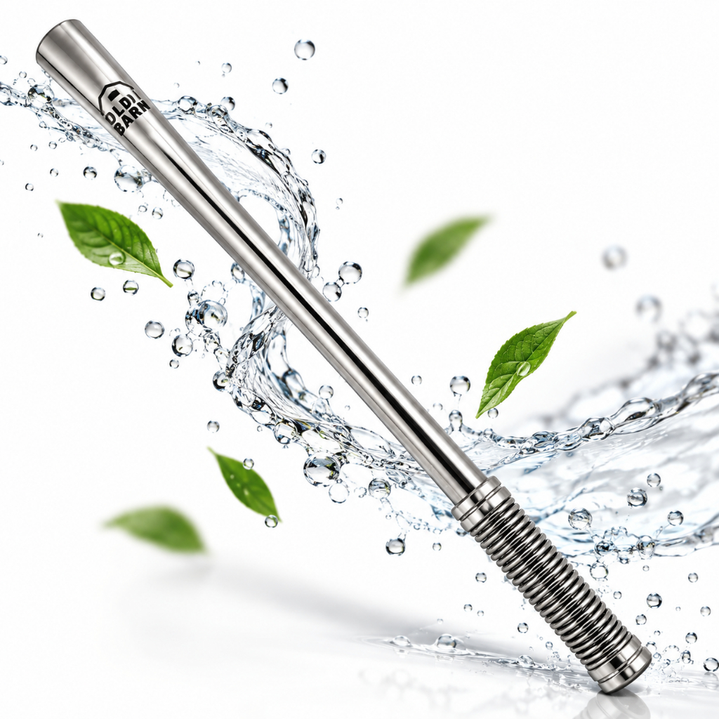 Bomba De Rosca E Filtro De Mola Inox Old Barn Para Tereré E Chimarrão 19cm Não Entope Não Enferruja Regulável