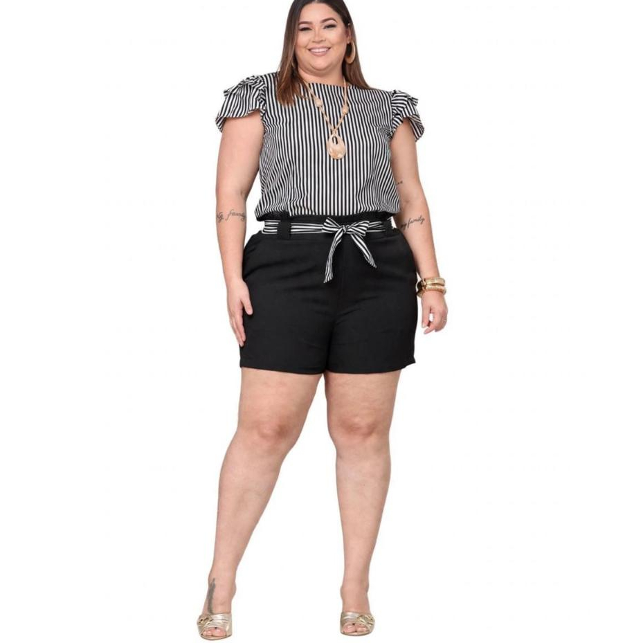 CONUNTO ESTAMPAS ALEATORIA FEMININO PLUS SIZE